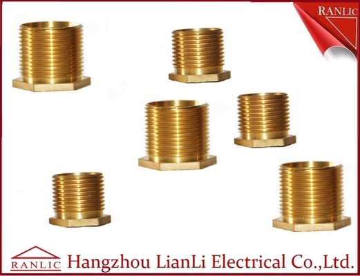 Trung Quốc Đồng thau Nam Bush Phụ kiện dây điện bằng đồng thau Phụ kiện dây điện dài Đầu lục giác GI Chủ đề nhà cung cấp