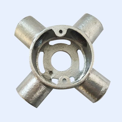 Vòng lặp sâu 25MM trong hộp nối tròn Bốn lỗ mạ kẽm nhúng nóng có ren nhà cung cấp
