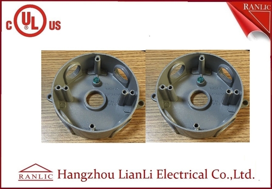 Hộp ống luồn dây điện tròn chống thời tiết bằng nhôm màu xám 5 lỗ 1/2 &quot;3/4&quot; nhà cung cấp